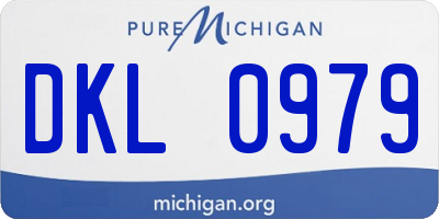 MI license plate DKL0979
