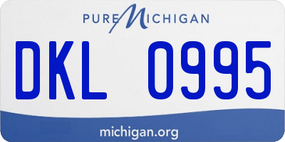 MI license plate DKL0995