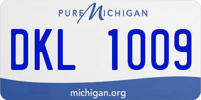 MI license plate DKL1009