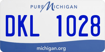 MI license plate DKL1028