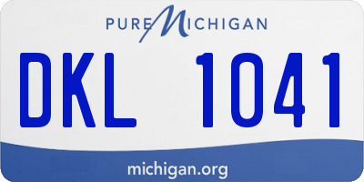 MI license plate DKL1041