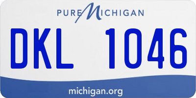 MI license plate DKL1046