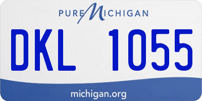 MI license plate DKL1055