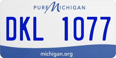MI license plate DKL1077