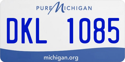 MI license plate DKL1085