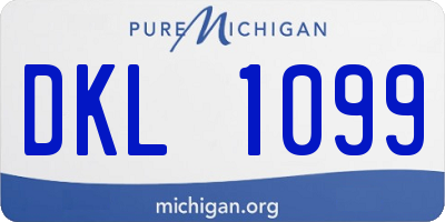MI license plate DKL1099
