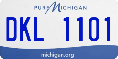 MI license plate DKL1101