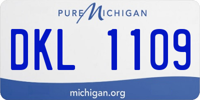 MI license plate DKL1109