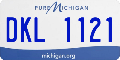 MI license plate DKL1121