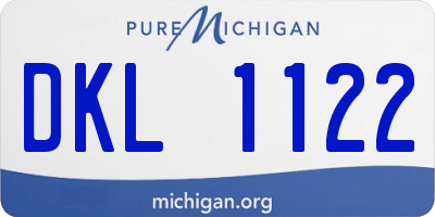 MI license plate DKL1122