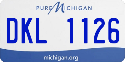 MI license plate DKL1126