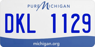 MI license plate DKL1129