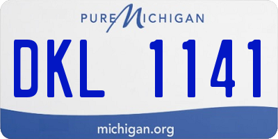 MI license plate DKL1141