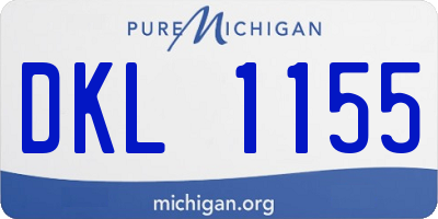 MI license plate DKL1155