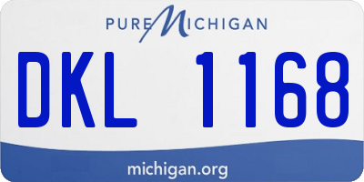 MI license plate DKL1168