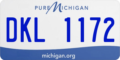 MI license plate DKL1172
