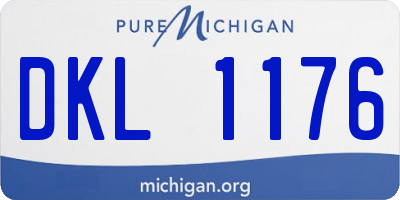MI license plate DKL1176