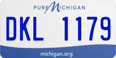 MI license plate DKL1179