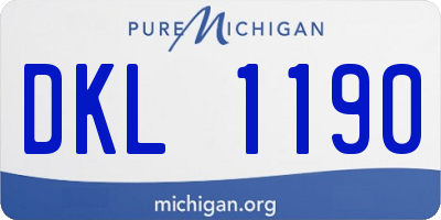 MI license plate DKL1190