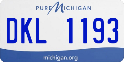 MI license plate DKL1193