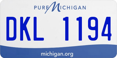MI license plate DKL1194