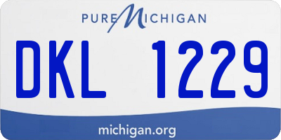 MI license plate DKL1229