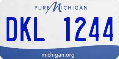 MI license plate DKL1244