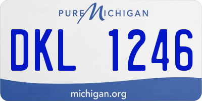 MI license plate DKL1246