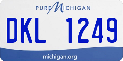 MI license plate DKL1249