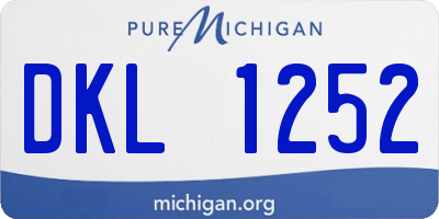MI license plate DKL1252