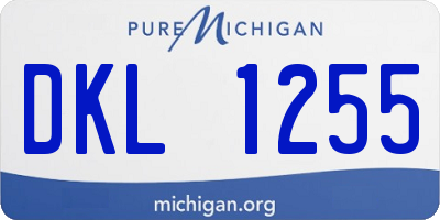 MI license plate DKL1255