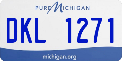 MI license plate DKL1271