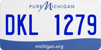 MI license plate DKL1279