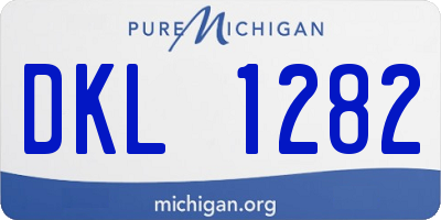 MI license plate DKL1282