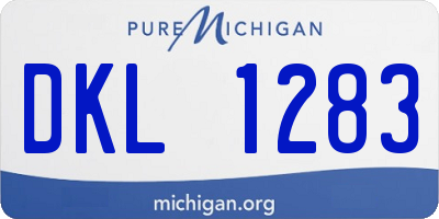 MI license plate DKL1283