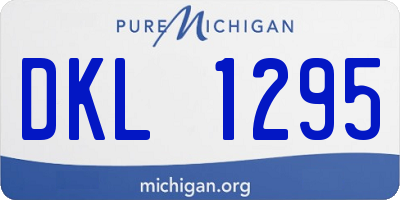 MI license plate DKL1295