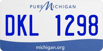 MI license plate DKL1298