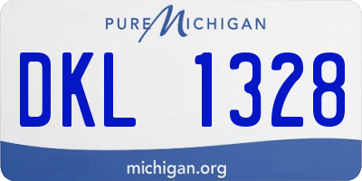 MI license plate DKL1328