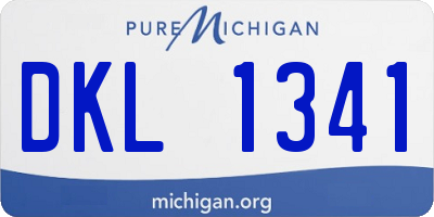 MI license plate DKL1341