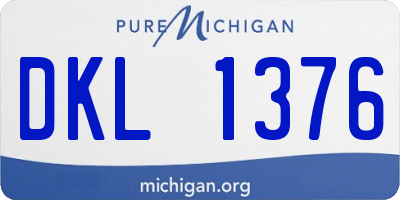 MI license plate DKL1376