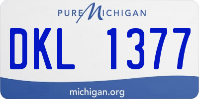 MI license plate DKL1377