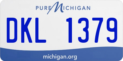 MI license plate DKL1379