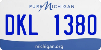 MI license plate DKL1380