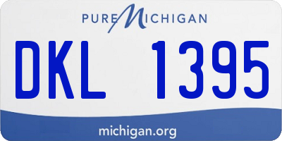 MI license plate DKL1395