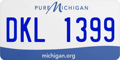 MI license plate DKL1399