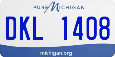MI license plate DKL1408