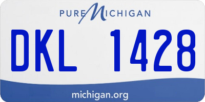 MI license plate DKL1428
