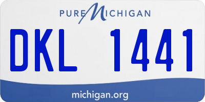 MI license plate DKL1441