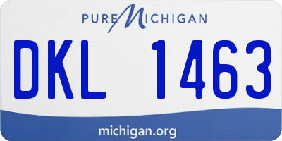 MI license plate DKL1463