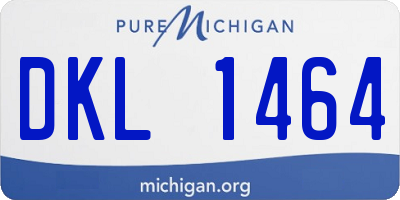 MI license plate DKL1464